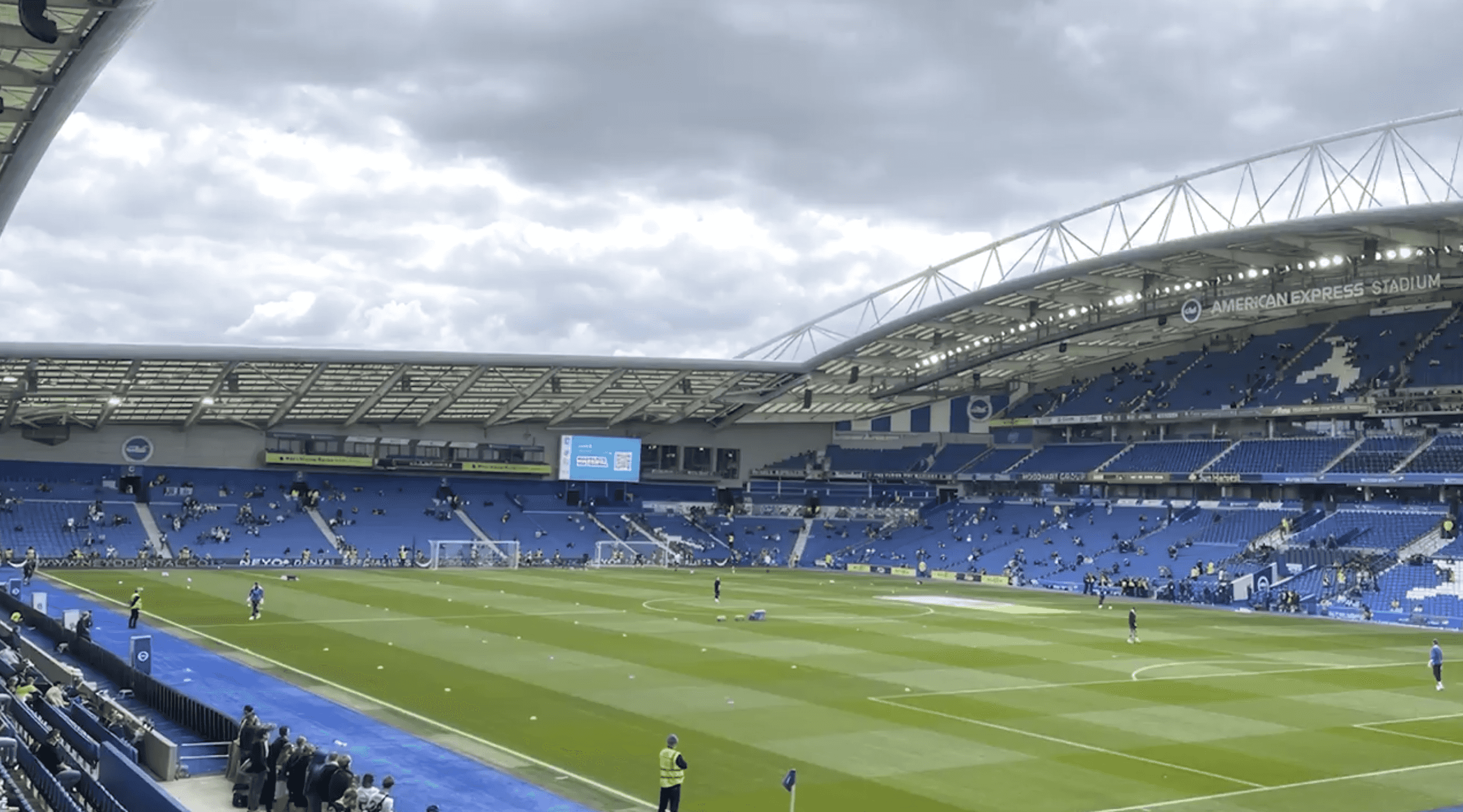 Aerial view of the American Express Stadium, Brighton