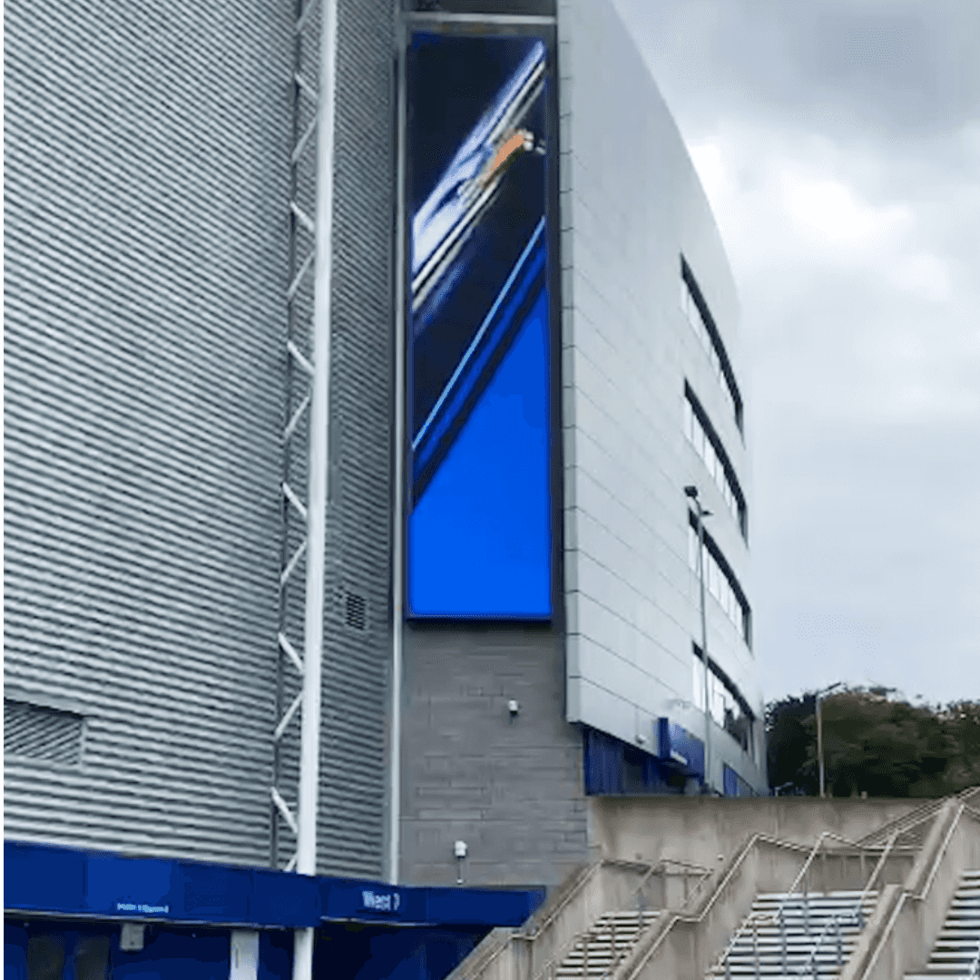 In-venue graphics rendered on Amex Stadium displays