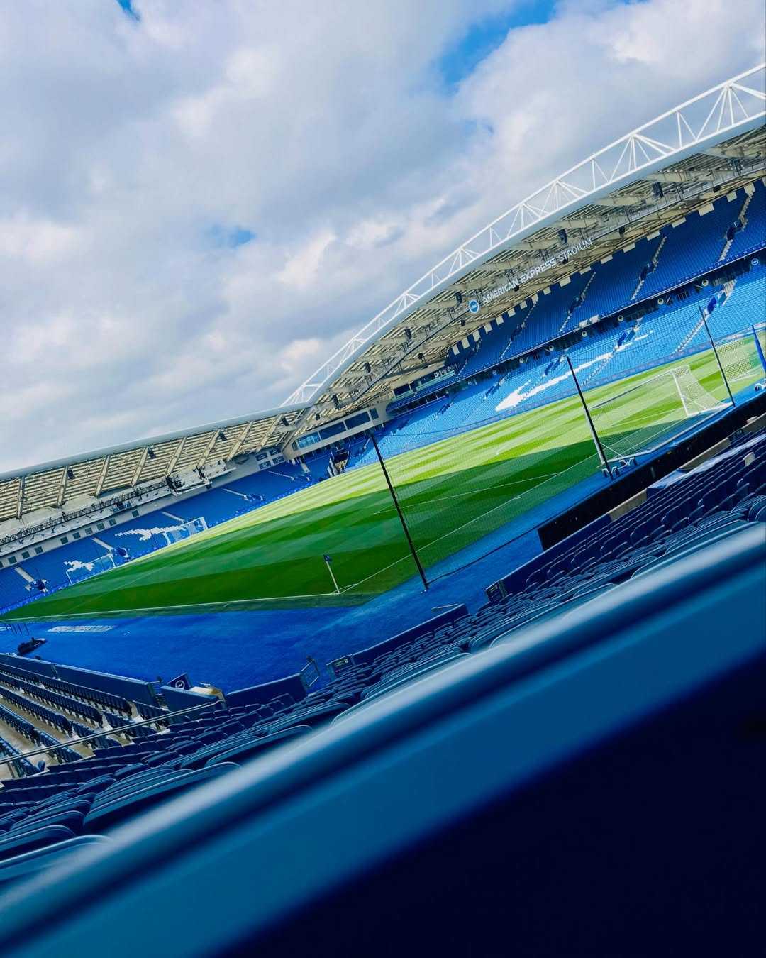 Aerial view of the American Express Stadium, Brighton