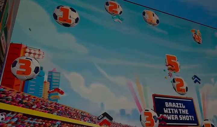 Goal Rush, the Skechers football game on the Outernet canvas